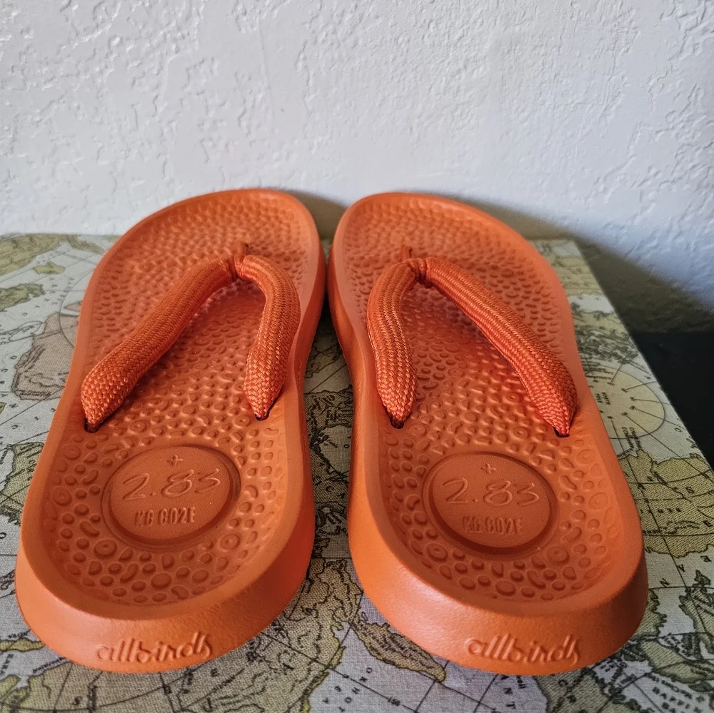 Allbirds orange 🍊 flip flops size‎ 9-9.5